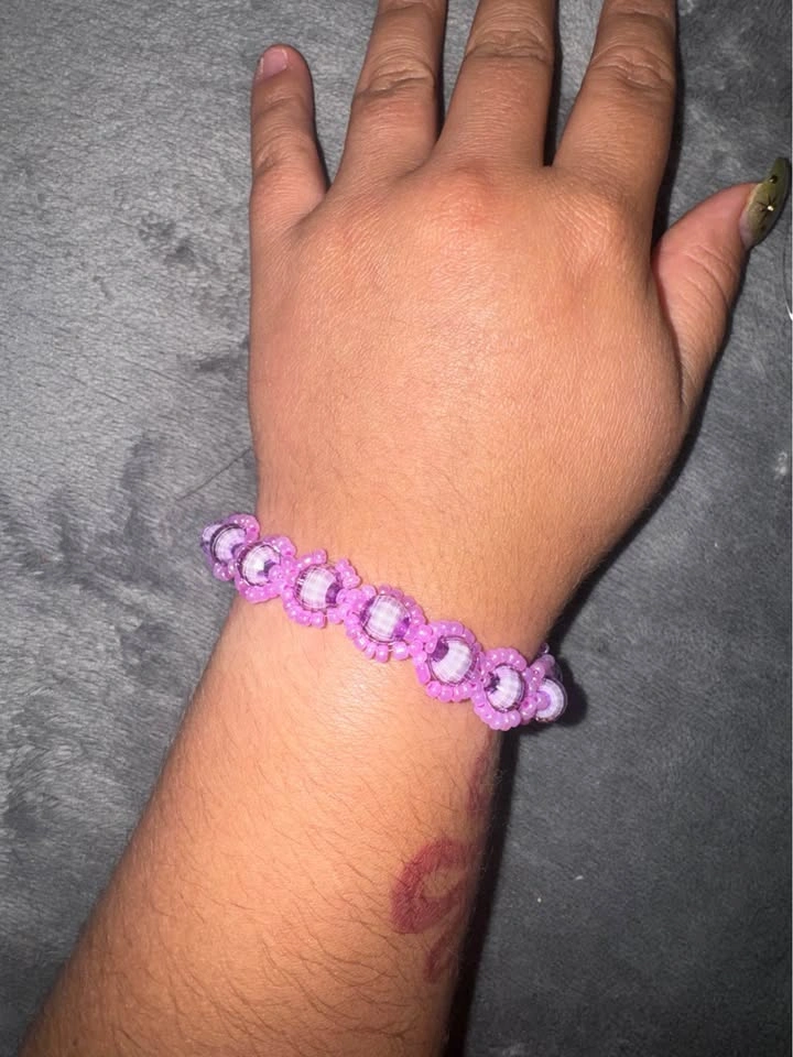 Purple bubble bead bracelet - photo 2