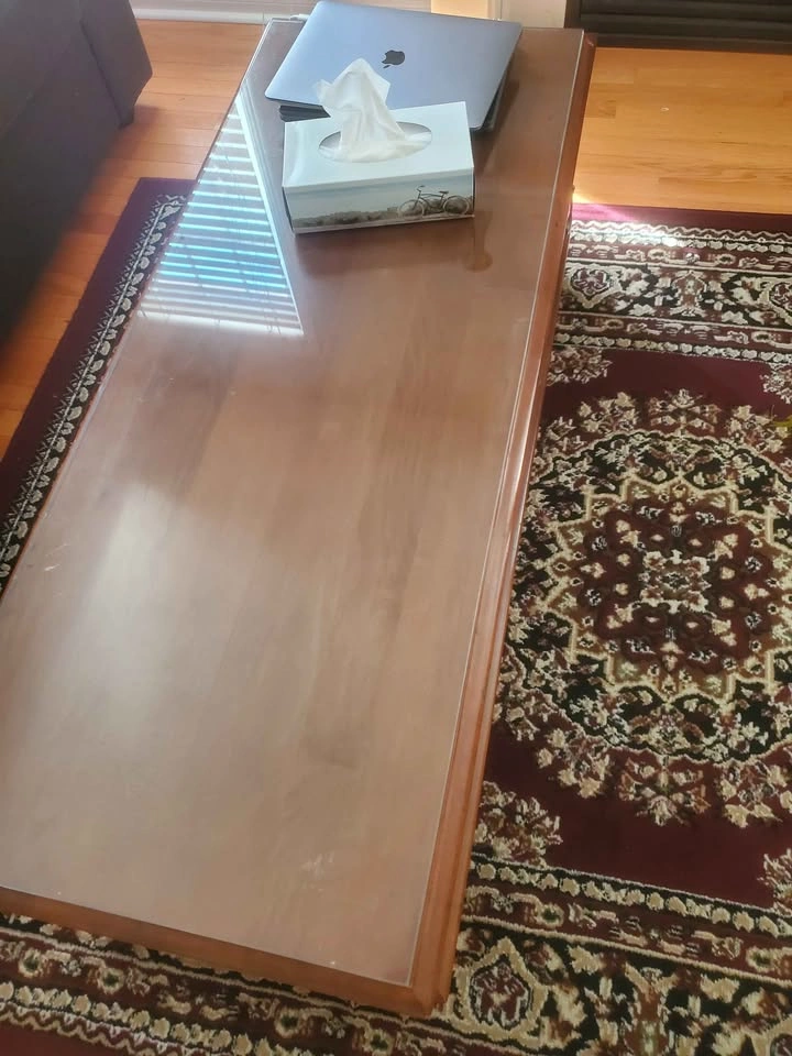 Wooden Coffee Table with Glass Top - photo 4