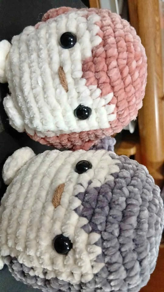 Handmade crochet penguin couple
