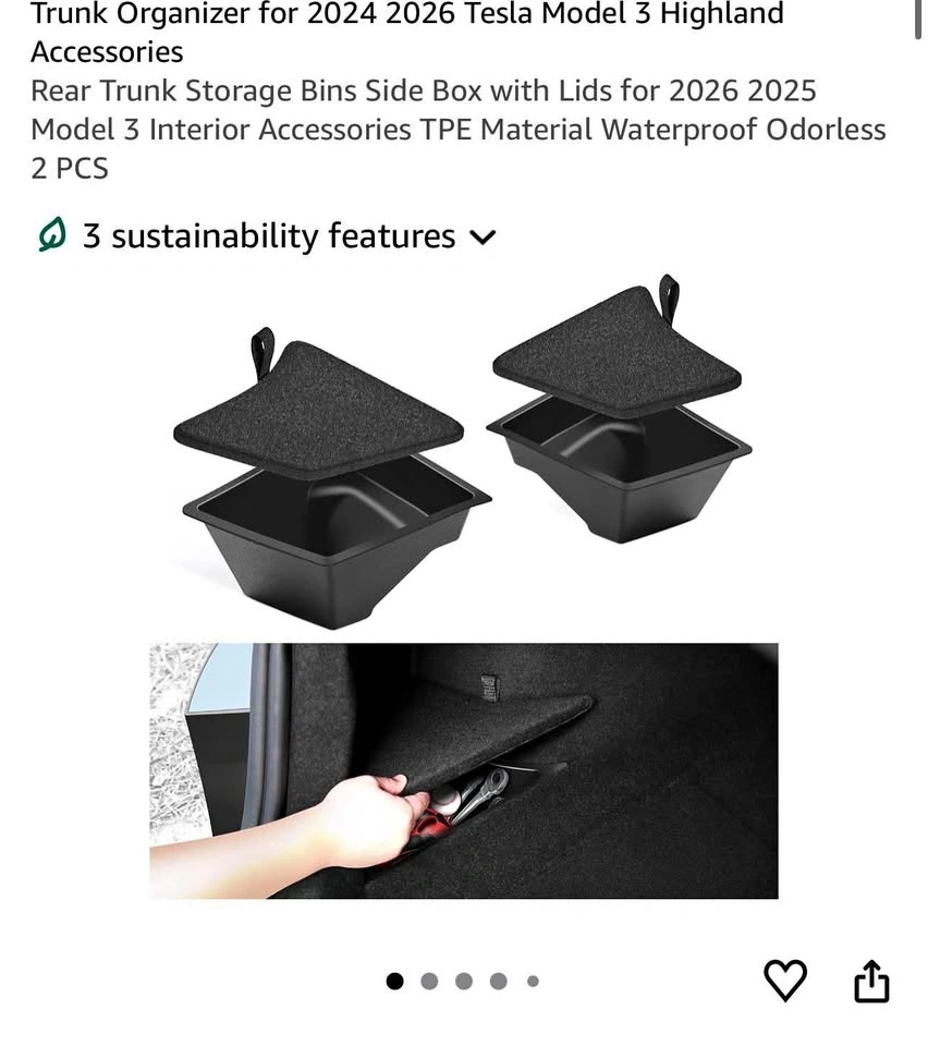 Trunk Organizer for Model 3 Highland 2024