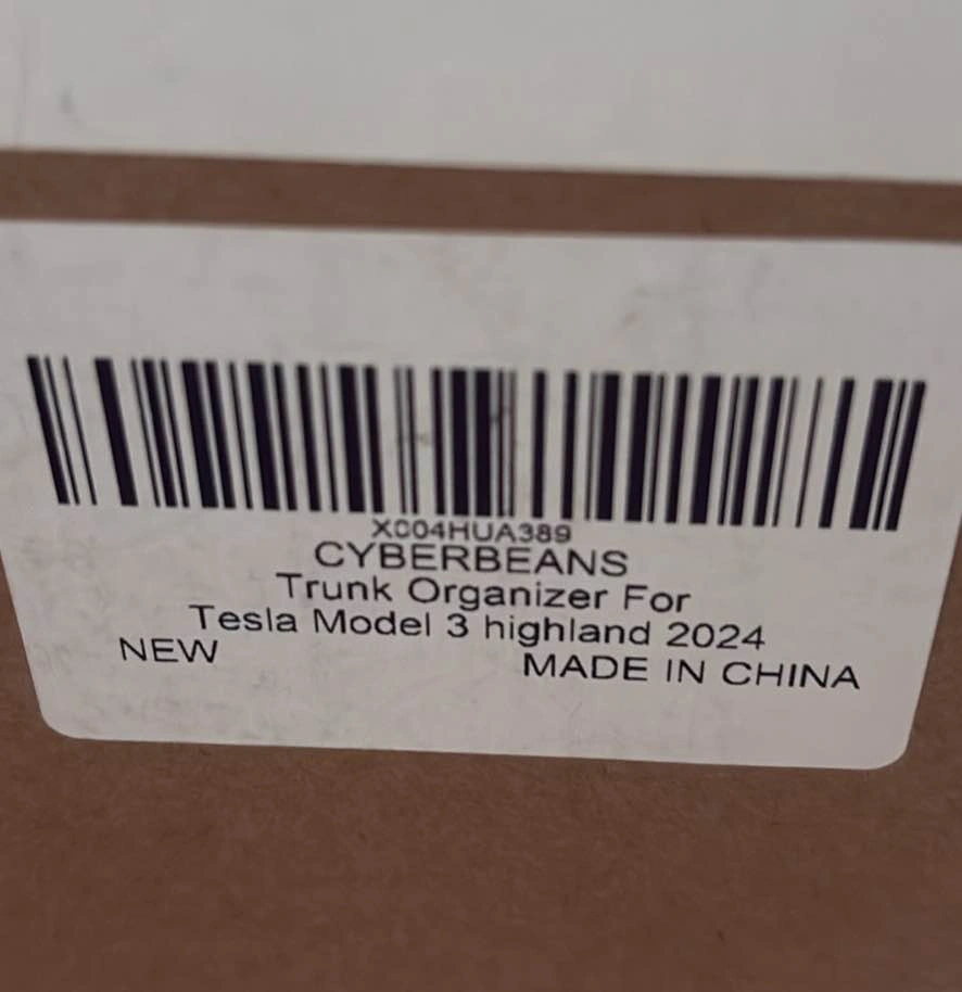 Trunk Organizer for Model 3 Highland 2024 - photo 2