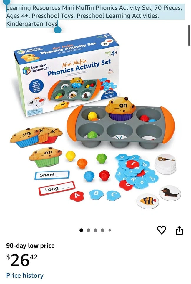 Learning Resources Mini Muffin Phonics Activity Set