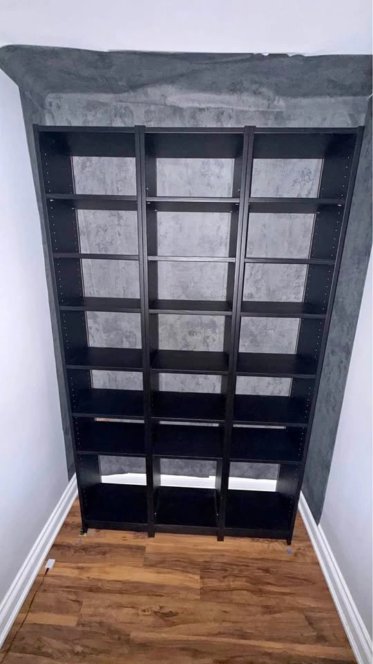 IKEA BILLY Bookcase, black oak effect, 40x28x202 cm