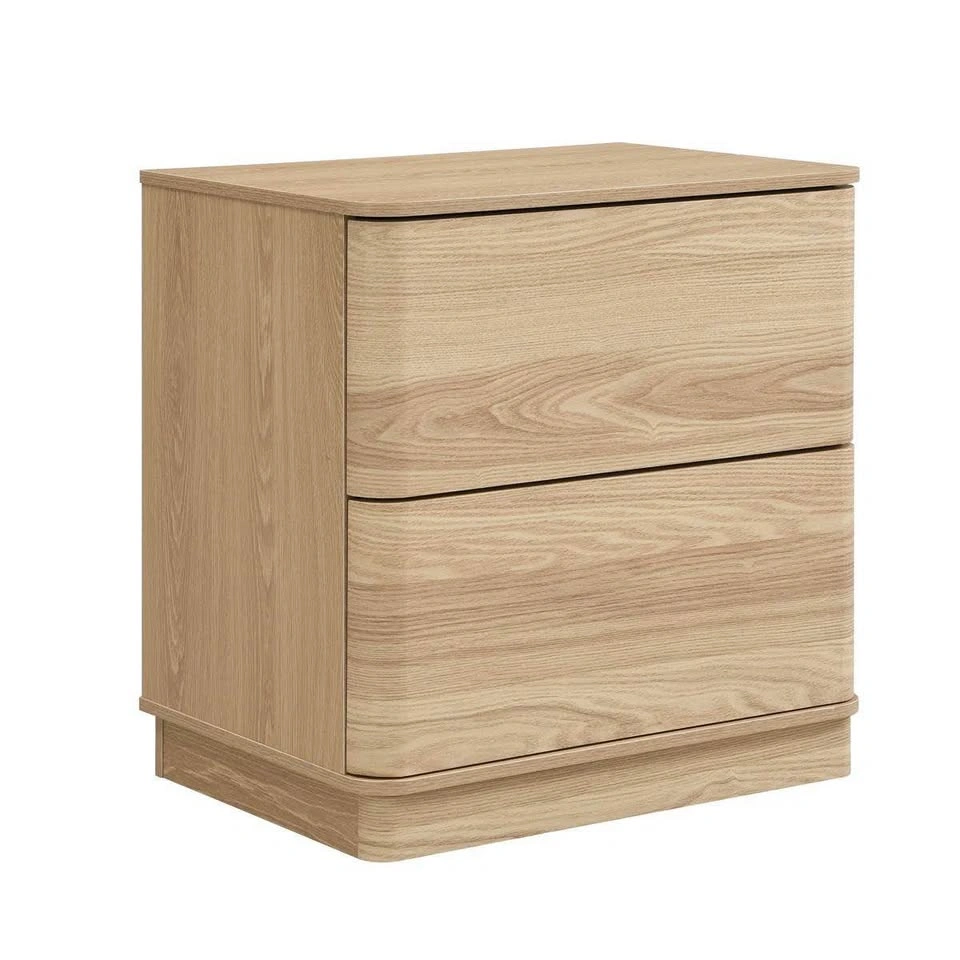 🌿 Minimalist Textured 2-Drawer Nightstand - photo 4