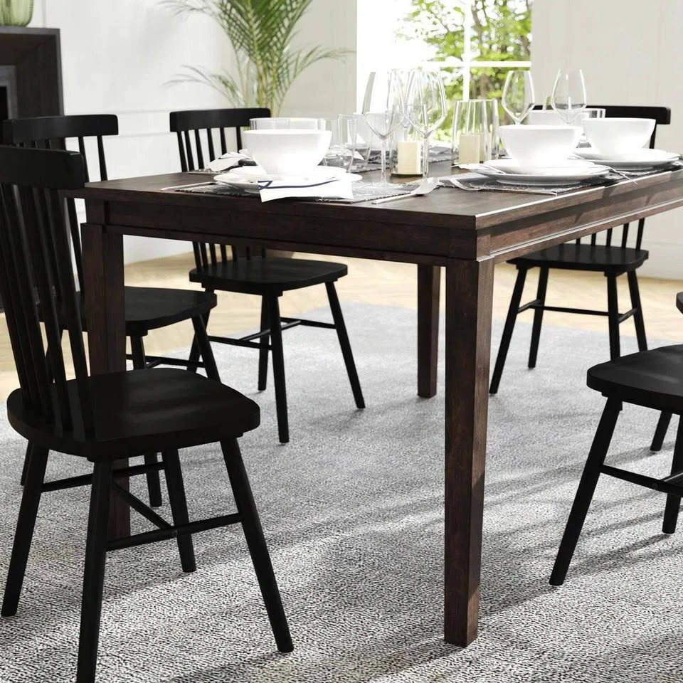 Ballarat Heavy Duty Solid Wood Dining Table - Dark Brown - photo 2