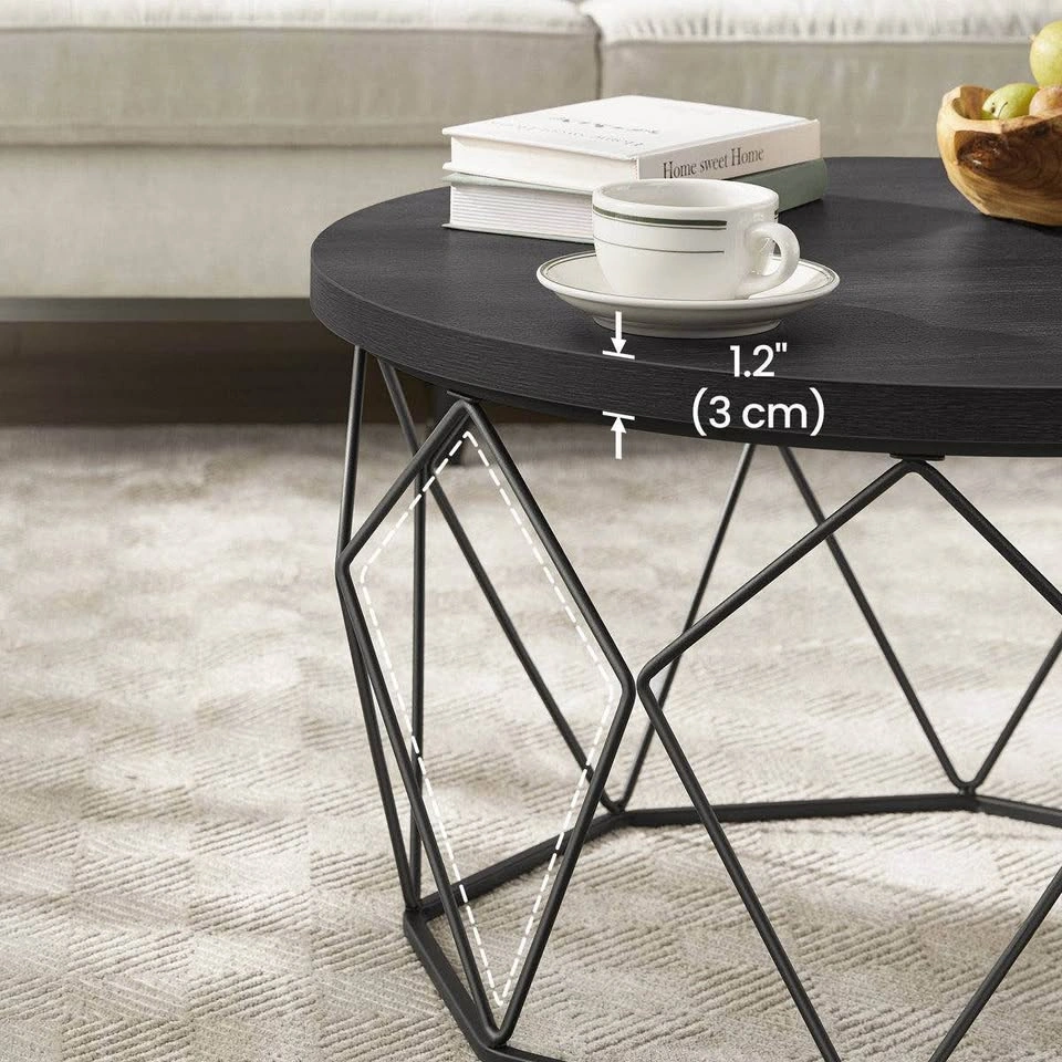 VASAGLE LCT042B22 Black Coffee Table – Brand New, Boxed - photo 3