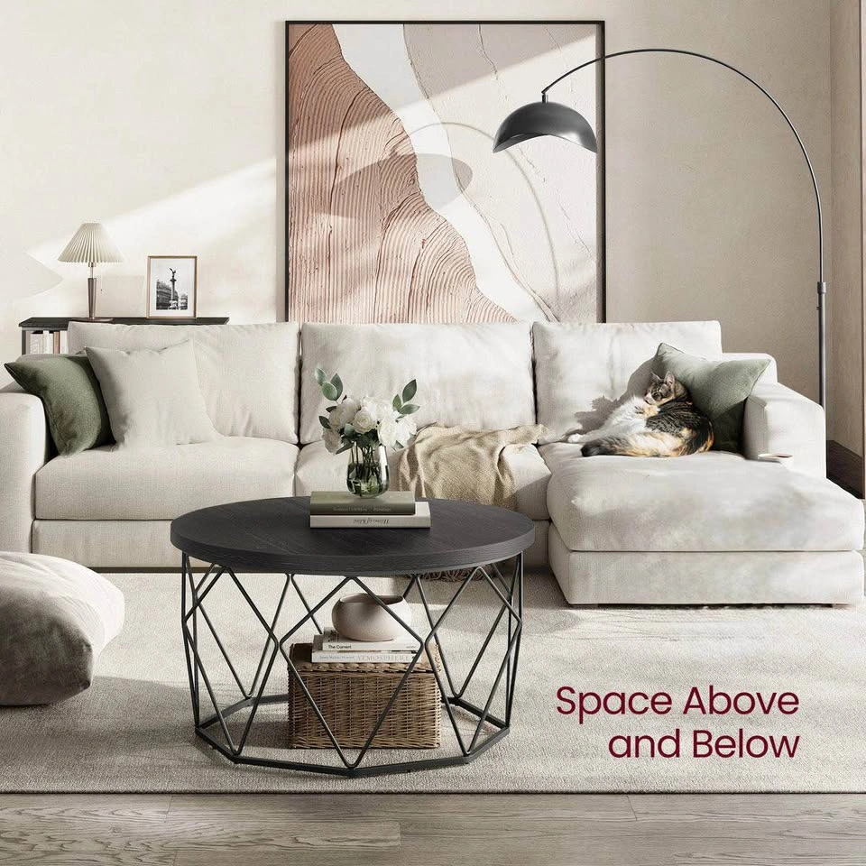 VASAGLE LCT042B22 Black Coffee Table – Brand New, Boxed - photo 4