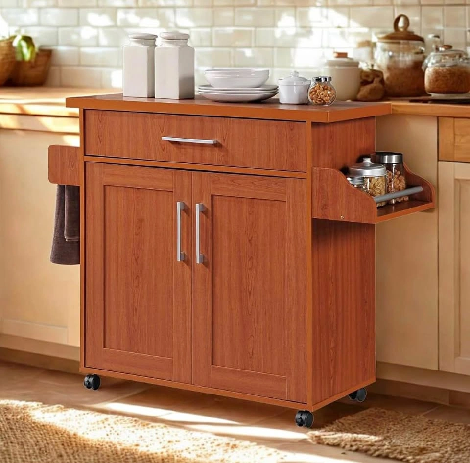 Hodedah Kitchen Island | Cherry | Brand New & Fully Assembled