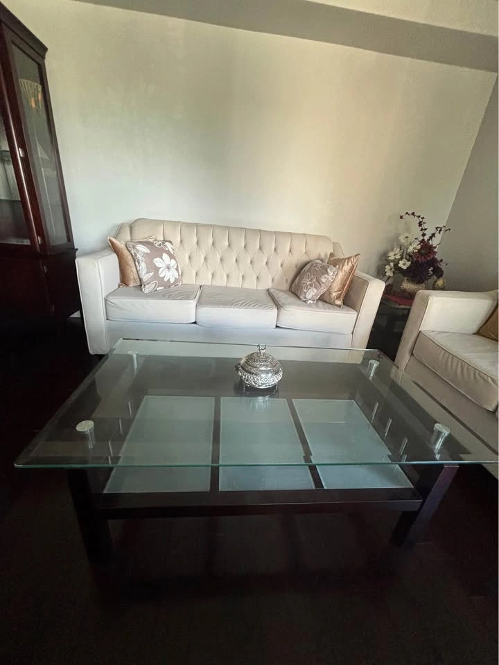 Glass Top Coffee Table and End Table Set - photo 3