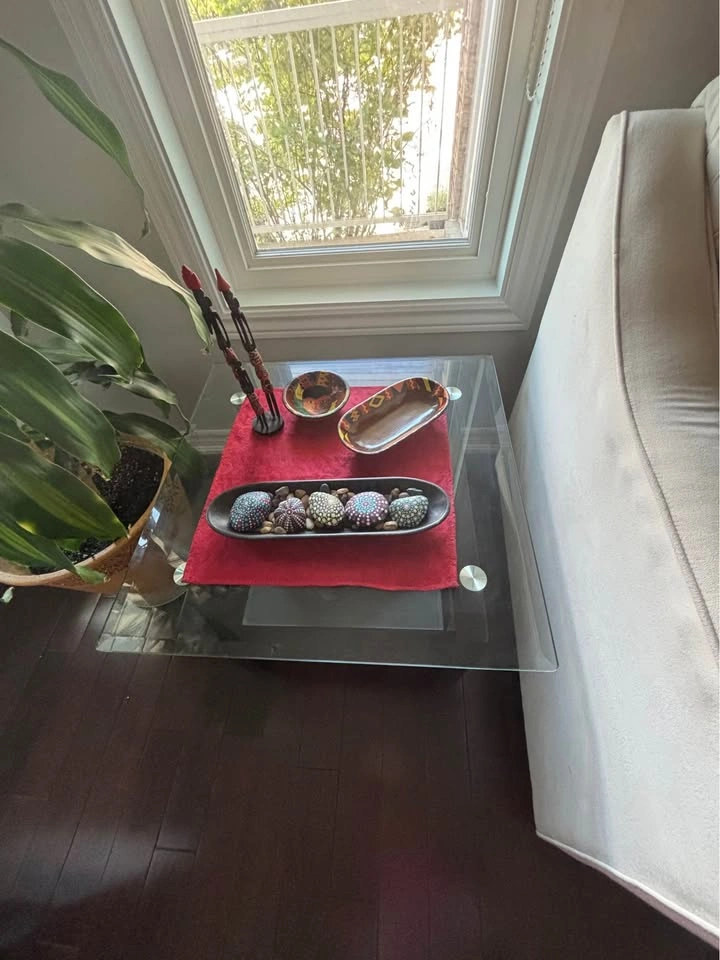 Glass Top Coffee Table and End Table Set - photo 4