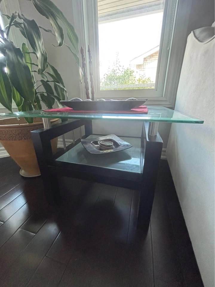 Glass Top Coffee Table and End Table Set - photo 5