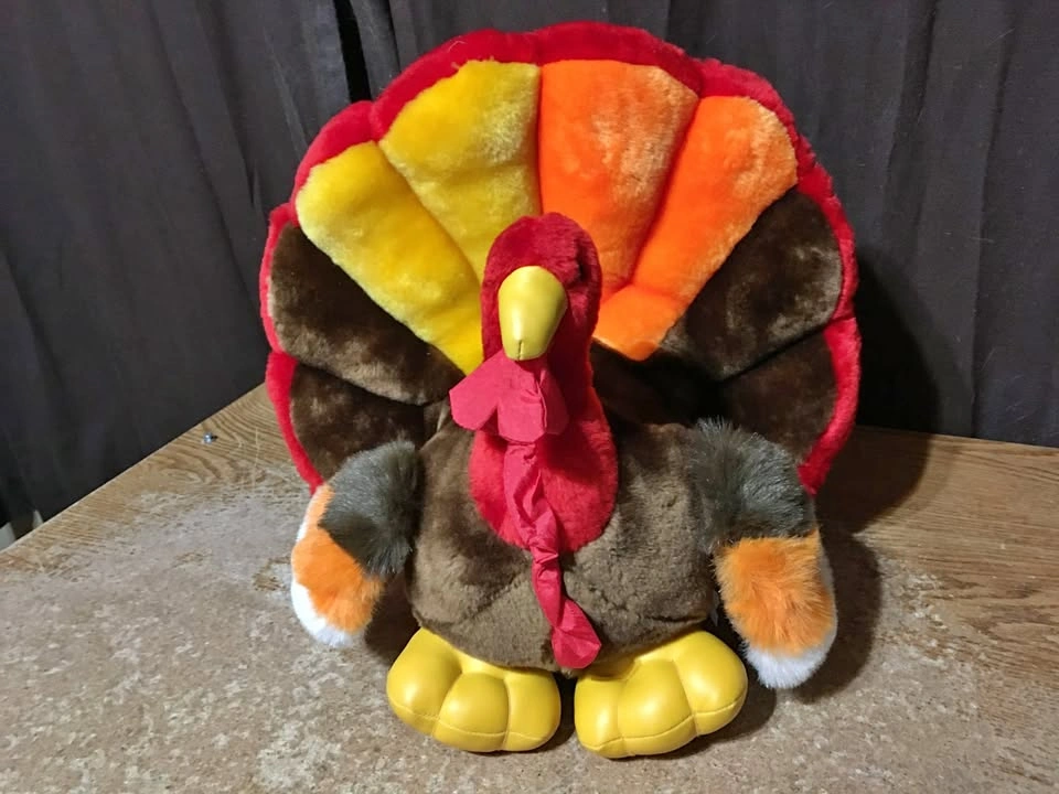 GOBBLE GOBBLE TURKEY PLUSH THANKSGIVING BIRD FK LTD 13"