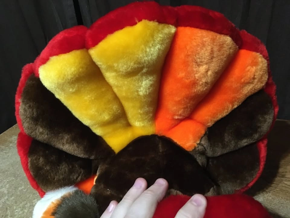 GOBBLE GOBBLE TURKEY PLUSH THANKSGIVING BIRD FK LTD 13" - photo 4