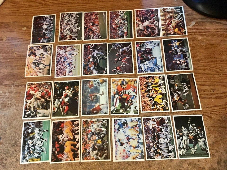 1986 Jeno's Pizza Rolls NFL Action Stickers Complete Set