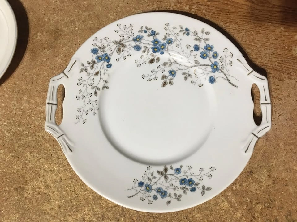 SET OF 8 FLORAL PATTERN PLATES KELTCRAFT 9178 LILING ROYAL SWIRL - photo 3