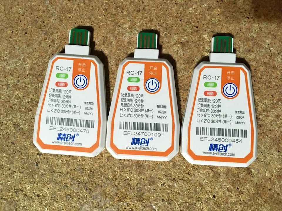 LOT OF 3 ELITECH RC-17 USB PDF TEMPERATURE DATA LOGGERS