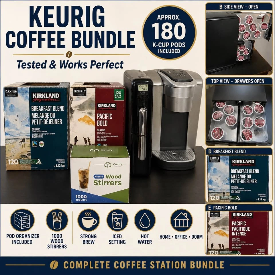 Keurig K-Elite Coffee Maker Bundle + 180 K-Cups & Organizer - photo 3