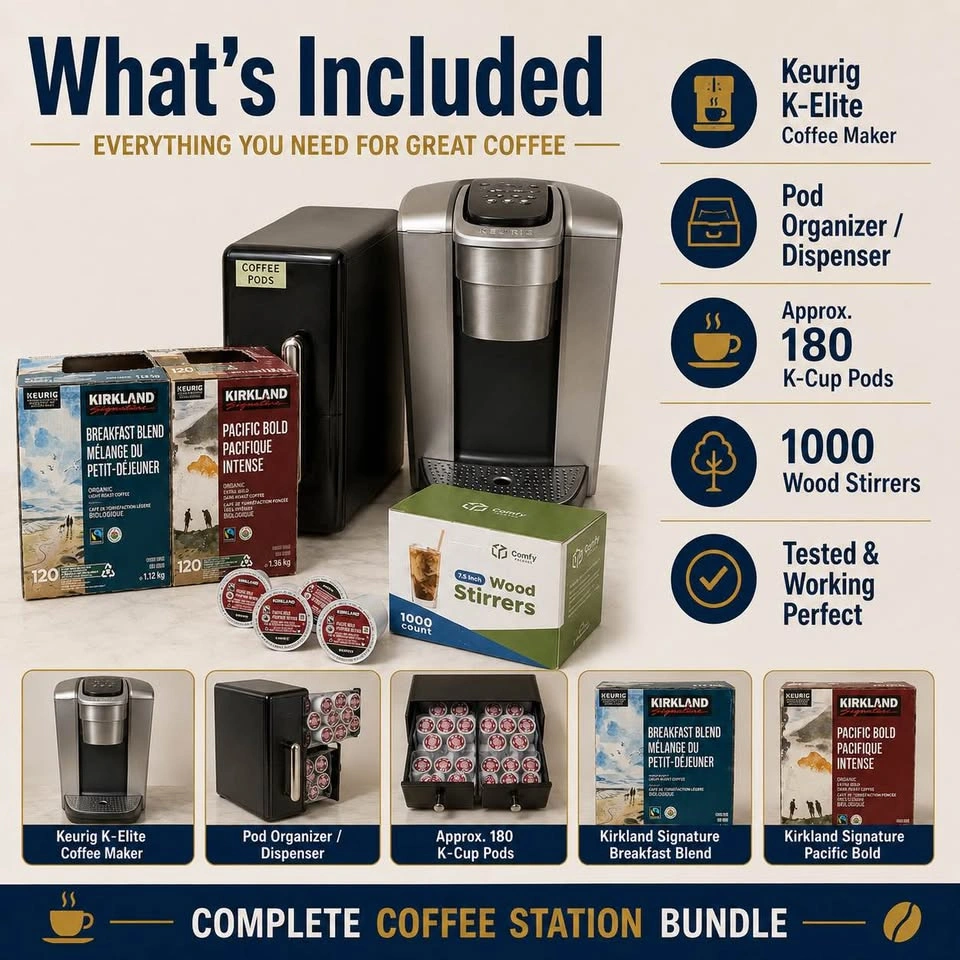Keurig K-Elite Coffee Maker Bundle + 180 K-Cups & Organizer - photo 4