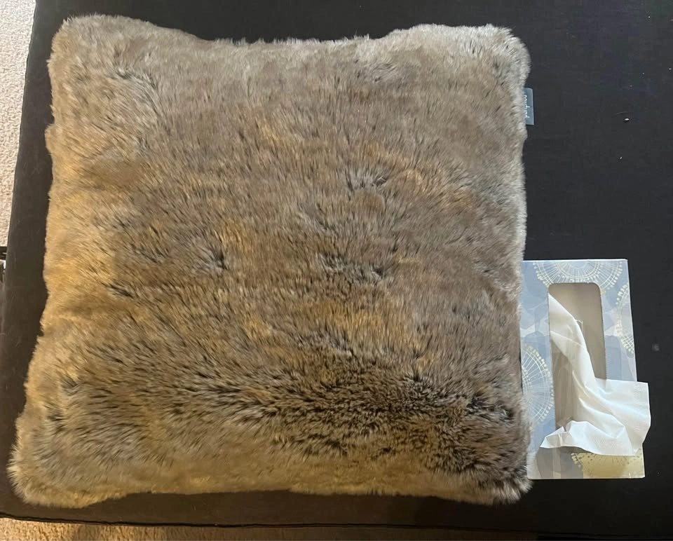 Couch throw pillow in light brown - photo 2