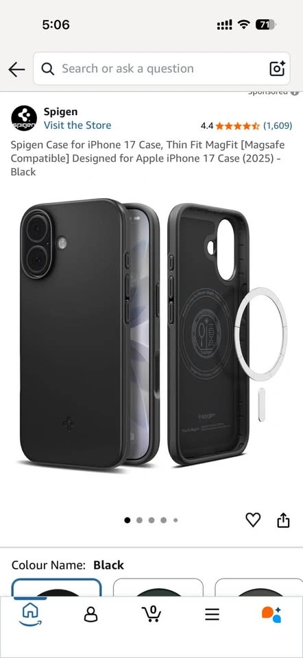 Spigen Thin Fit MagFit Case for iPhone 17 - photo 3