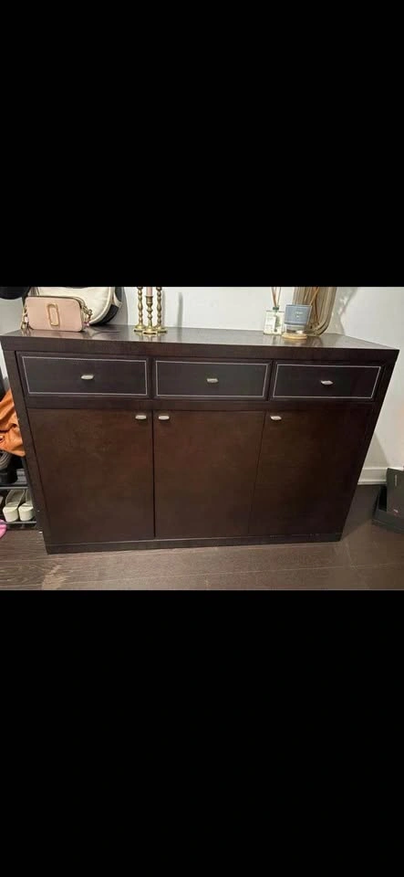 Real Wood and Leather Cabinet - photo 2