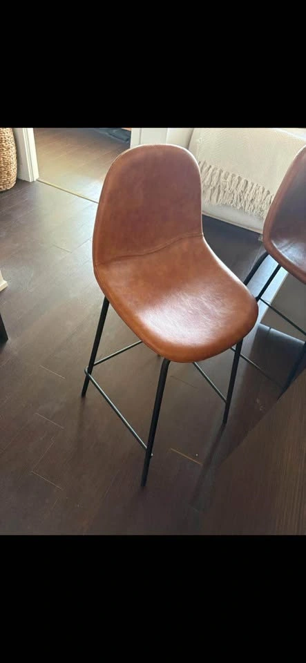 Four Leather Stools