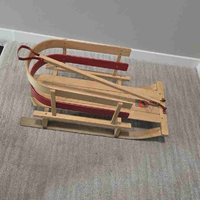 Vintage Mastercraft Wooden Sled — Made in Canada (Rustic Decor)