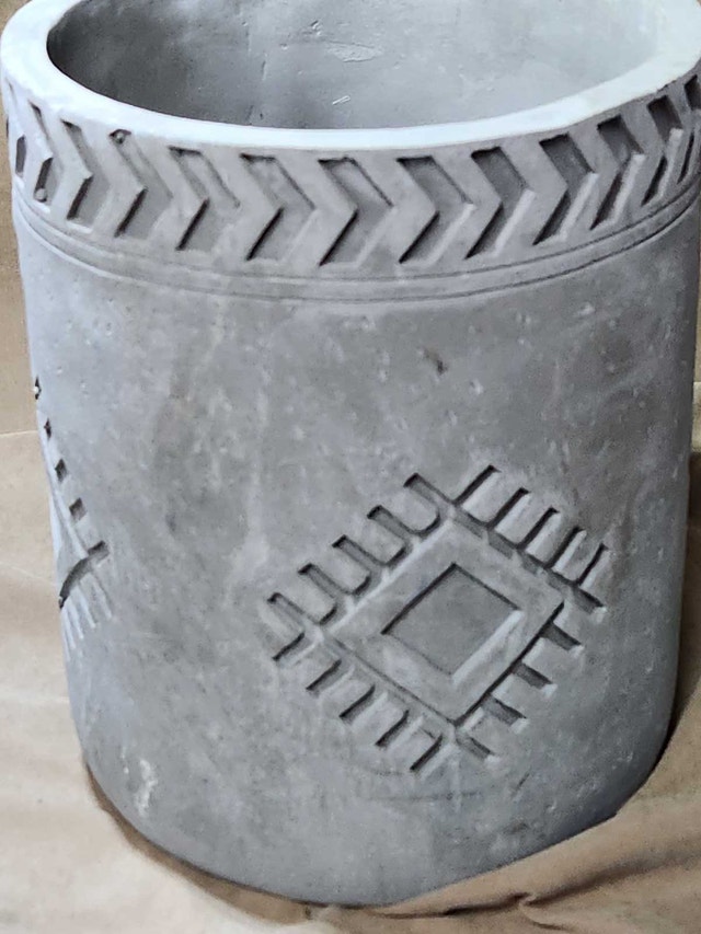 Modern Textured Planters, Geometric & Boho Chic Decor - photo 2