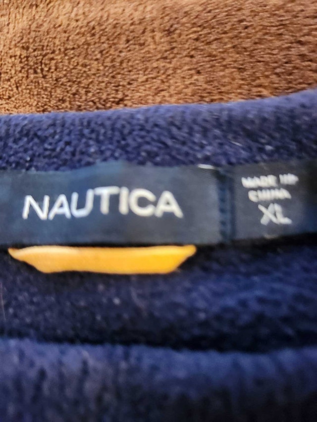 Comfortable Nautica Navy Fleece Sweatshirt - XL - photo 3