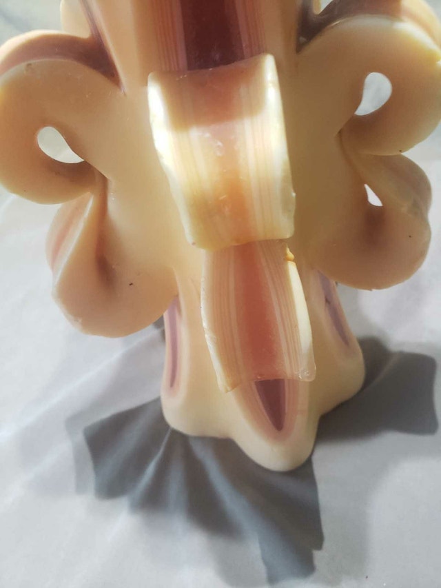 Vintage Golden Dawn Designs Carved Ribbon Candle - photo 4