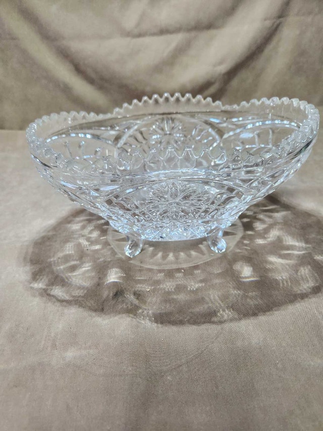 Vintage Elegant Glass Centerpiece – Includes Decorative Fruit - photo 2