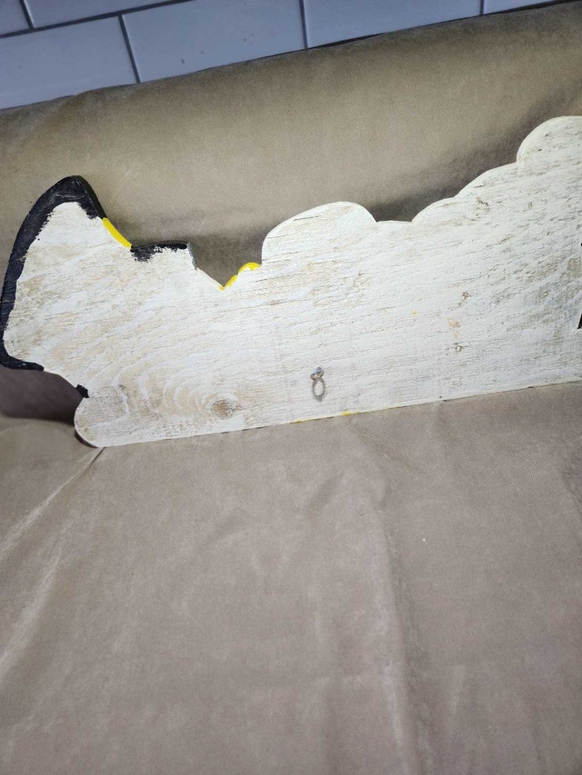 Handmade Rustic "Feliz Navidad" Snowman Sign - photo 4
