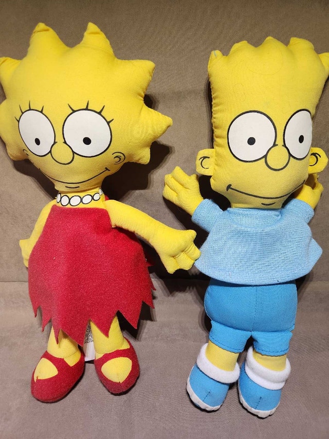 1990 The Simpsons Bart & Lisa Plush Doll Set - Matt Groening - photo 4