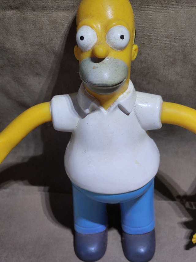 Vintage 1990 The Simpsons Bendable Rubber Figures Set of 5 - photo 2