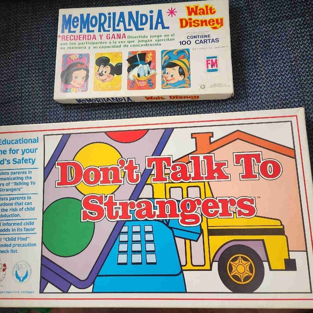Family Games: Don't Talk To Strangers & Disney Memorilandia