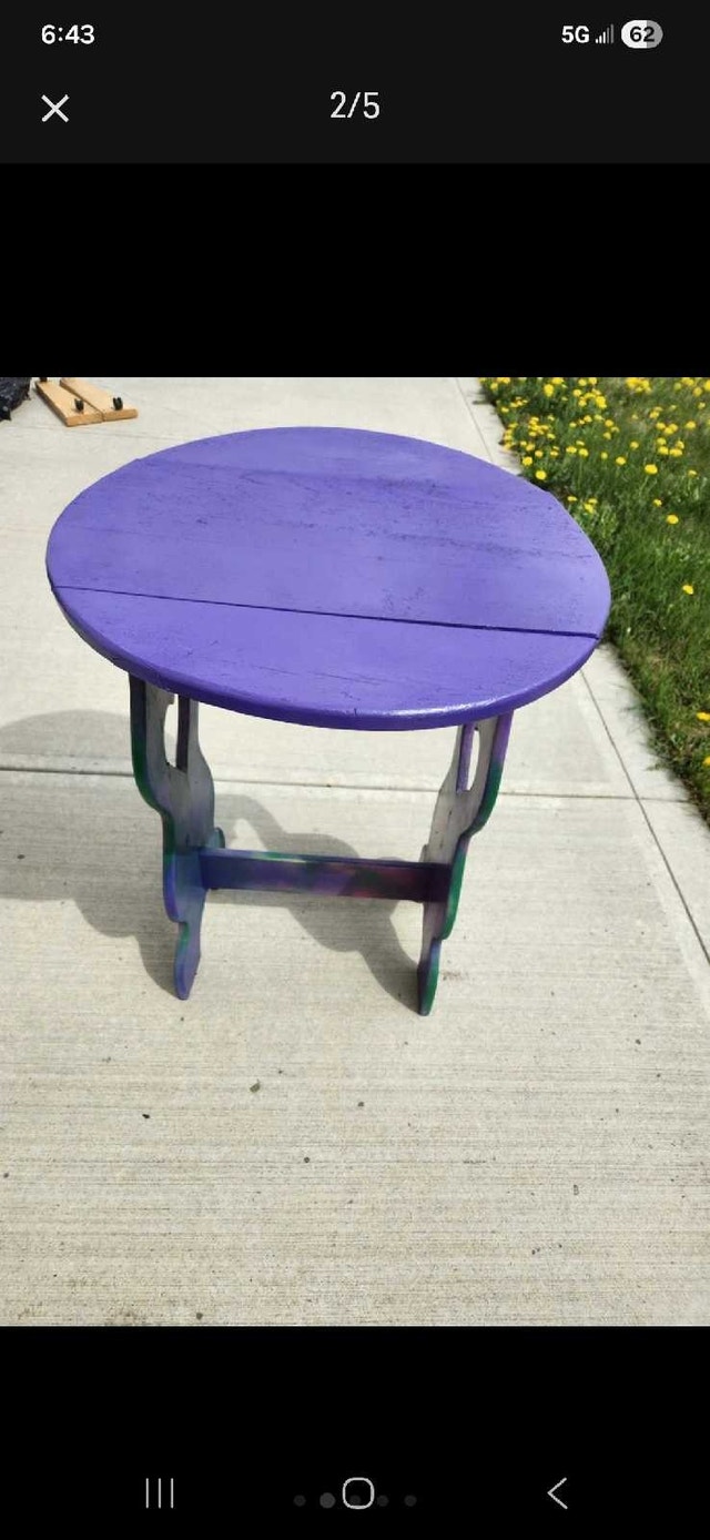 Vintage Drop-Leaf Heart Accent Table / Plant Stand - photo 2