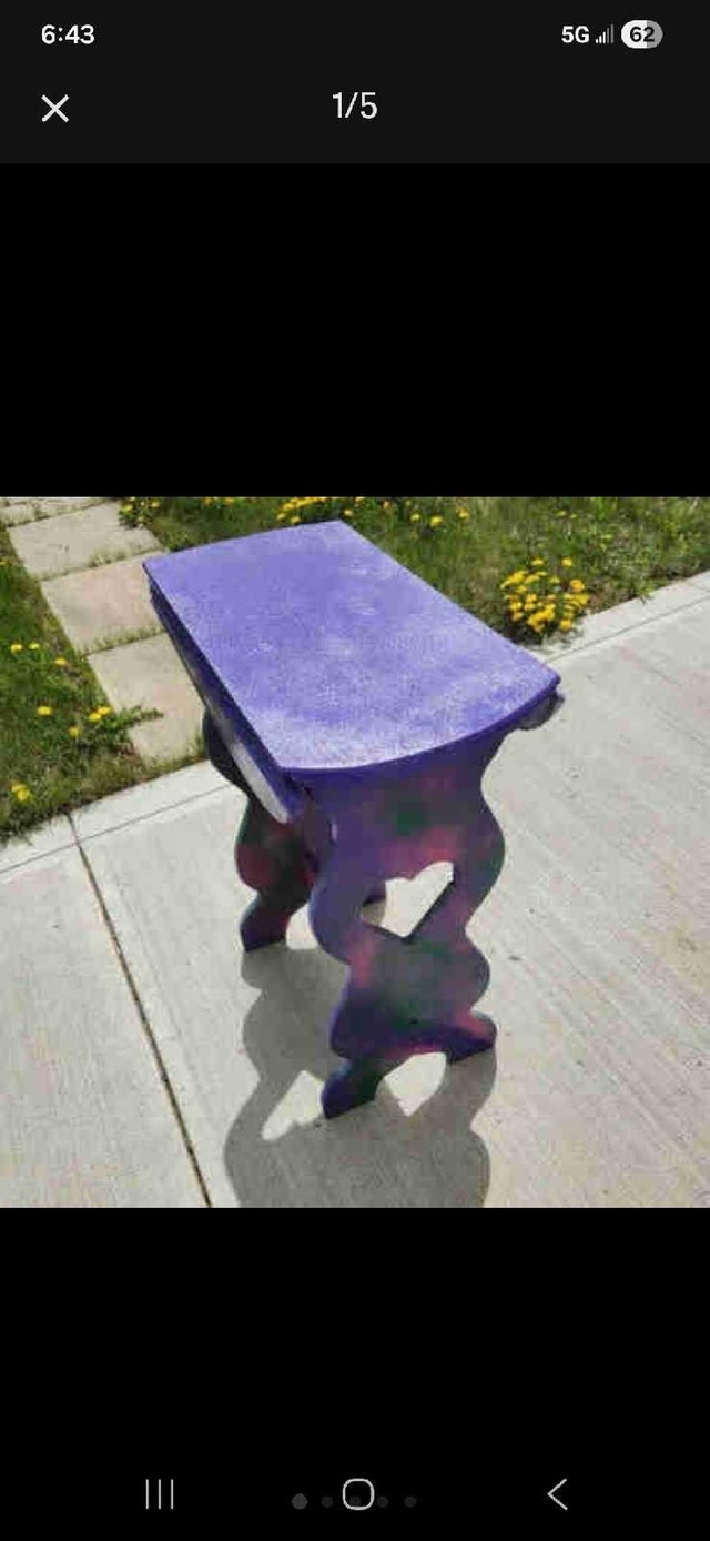 Vintage Drop-Leaf Heart Accent Table / Plant Stand - photo 4