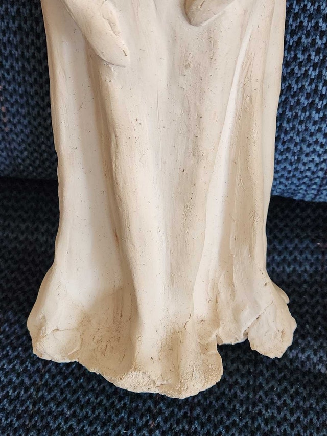 14" Hand-Sculpted Clay Figurine - Original Artisan Folk Art - photo 4