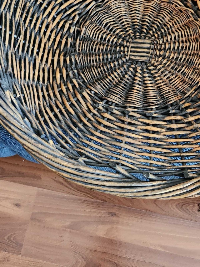 Large Wicker Floor Basket - Boho Toy & Blanket Storage - photo 2
