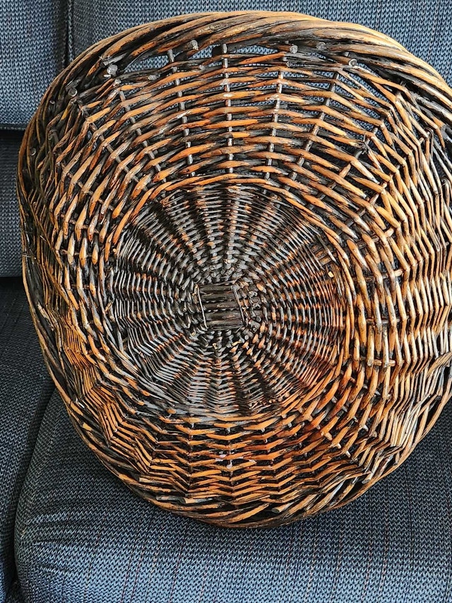Large Wicker Floor Basket - Boho Toy & Blanket Storage - photo 4