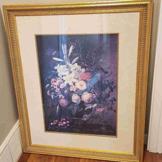 46" Vintage Ren-Wil Montreal Gold Framed Art