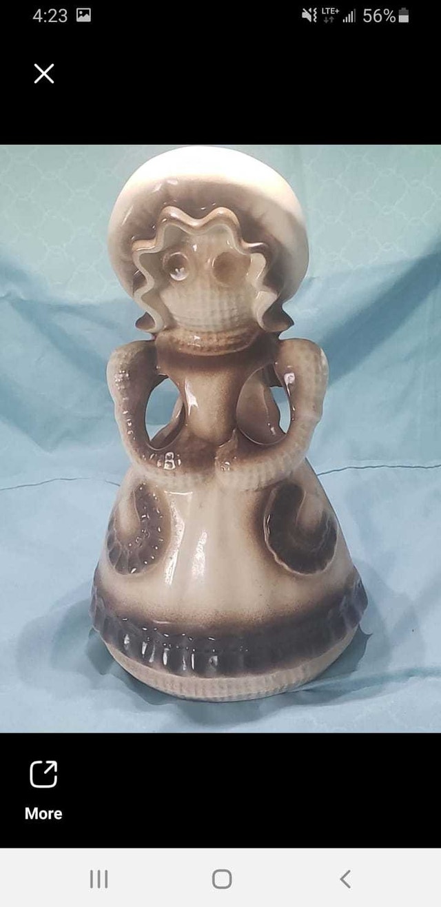 Vintage 1970s Ceramic Doll Utensil Holder/Scissors Caddy
