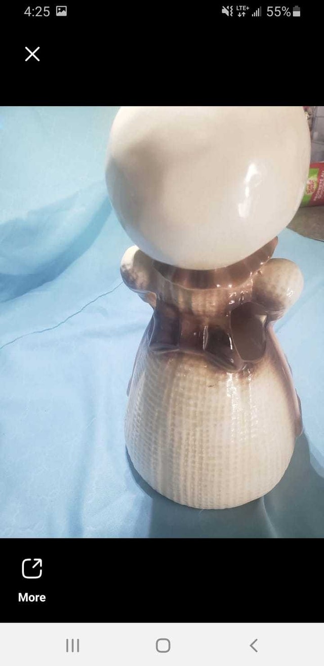 Vintage 1970s Ceramic Doll Utensil Holder/Scissors Caddy - photo 2