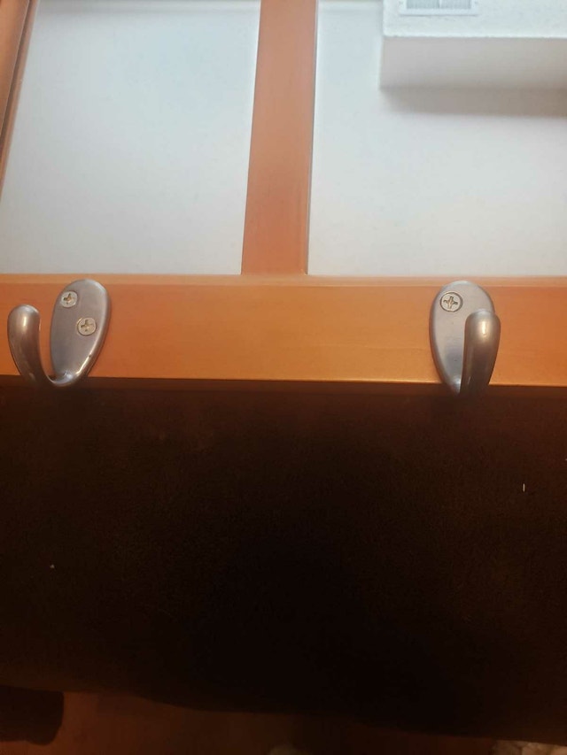 2 Matching Entryway Wall Mirrors with Hanging Hooks - photo 4