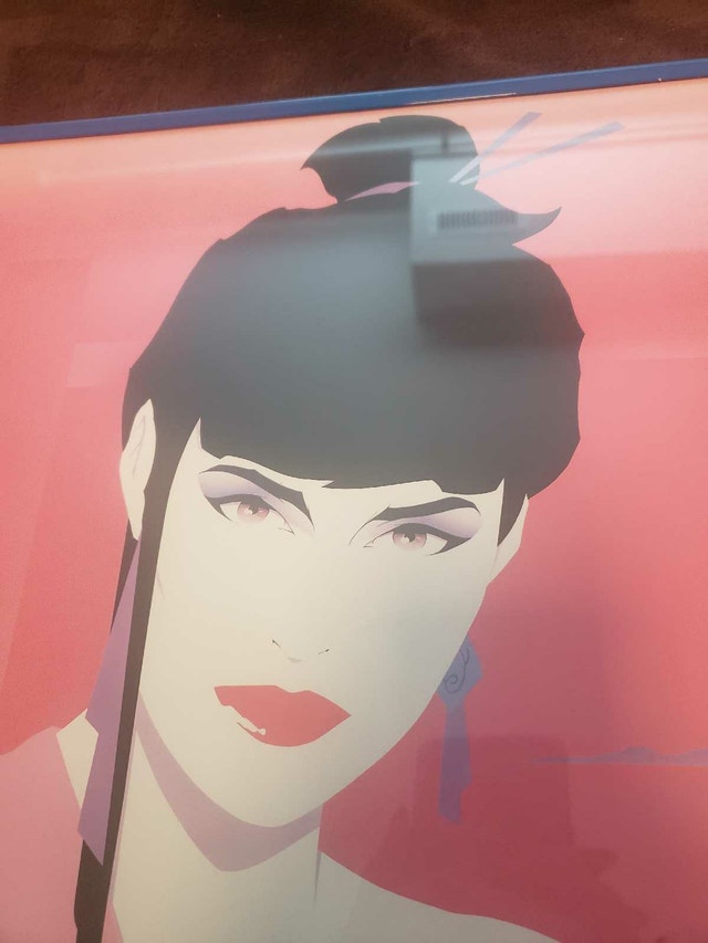80s Post-Modern Pop Art Woman in Kimono, Retro Nagel Style Print - photo 2