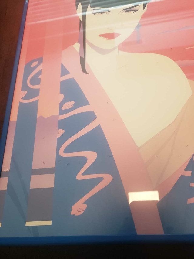 80s Post-Modern Pop Art Woman in Kimono, Retro Nagel Style Print - photo 3