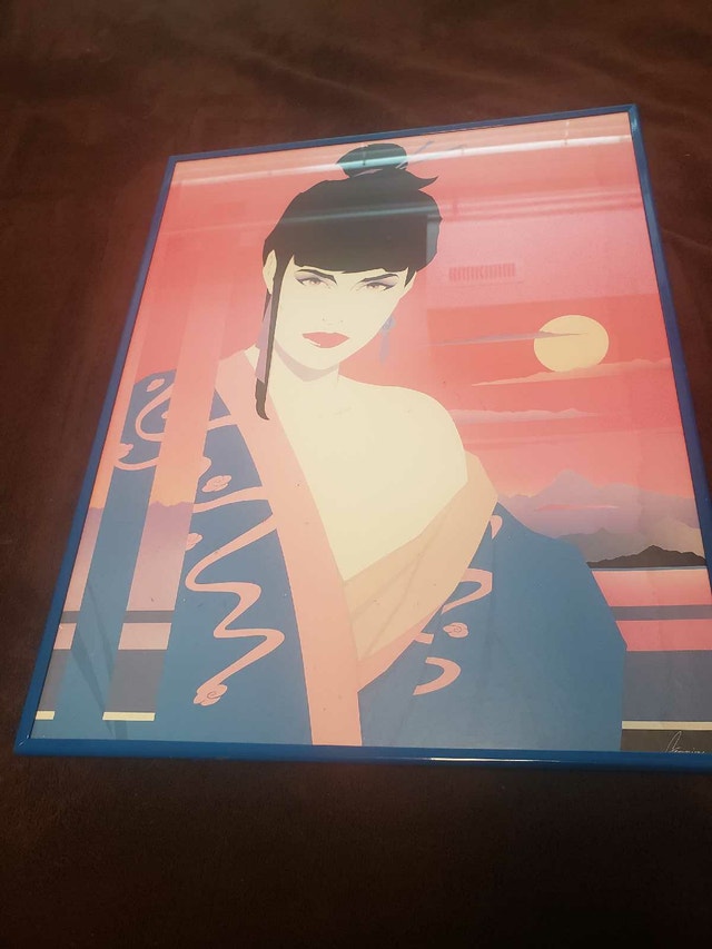 80s Post-Modern Pop Art Woman in Kimono, Retro Nagel Style Print - photo 4