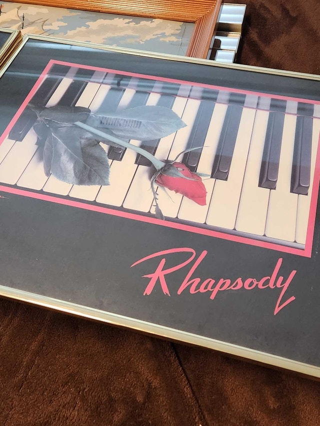 1980s Romantic Music Art Prints - Set of 2 Framed - photo 3