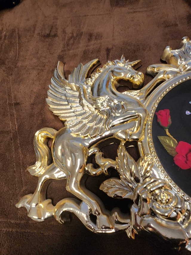 Rare Vintage 1980s Eleco Gold Pegasus Wall Clock – Fully Working - photo 4
