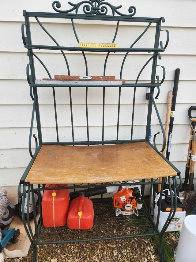 Vintage Wrought Iron Style Baker’s Rack